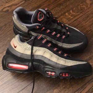 Nike air max 95 premium safari black gray sneakers
